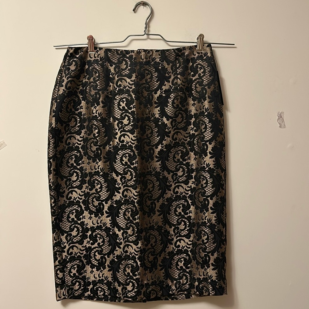 Worthington gold and black skirt fully lined size 12 new with tags